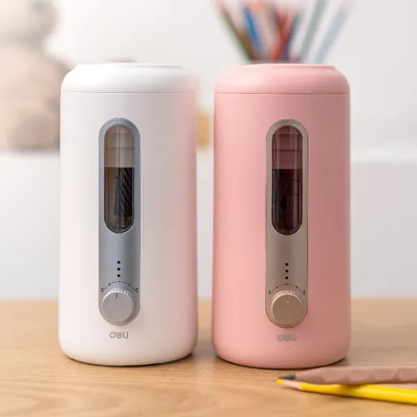 델리 자동 전동 연필깎이 5단 심조절 자동상승 점보 핑크 34,800원