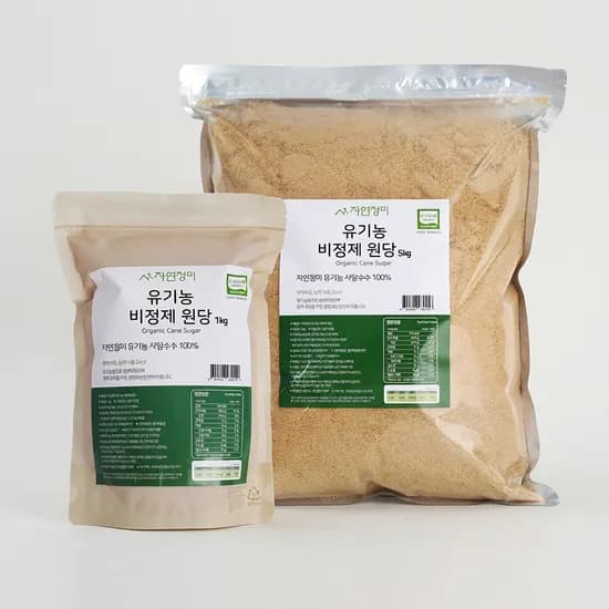 자연정미 유기농 미네랄 비정제 원당 5kg 1개