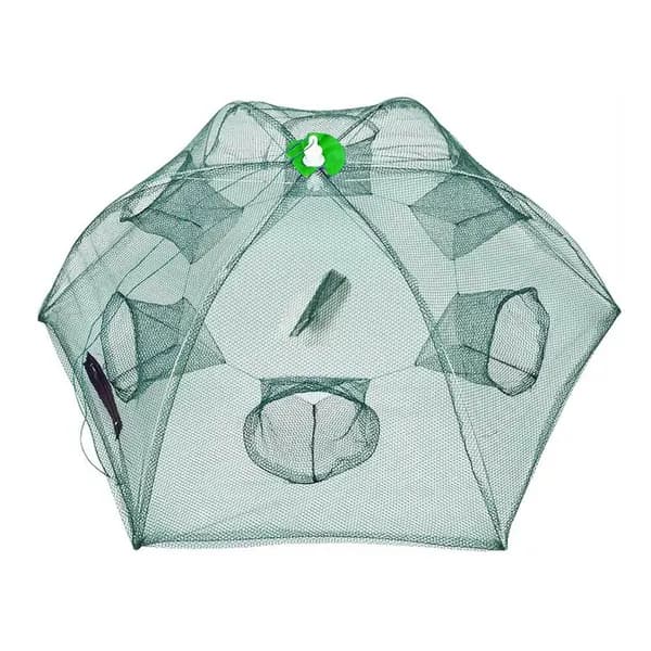 에코벨 6각 6구 자동 통발 낚시 어망 그린 48.5x60x95cm