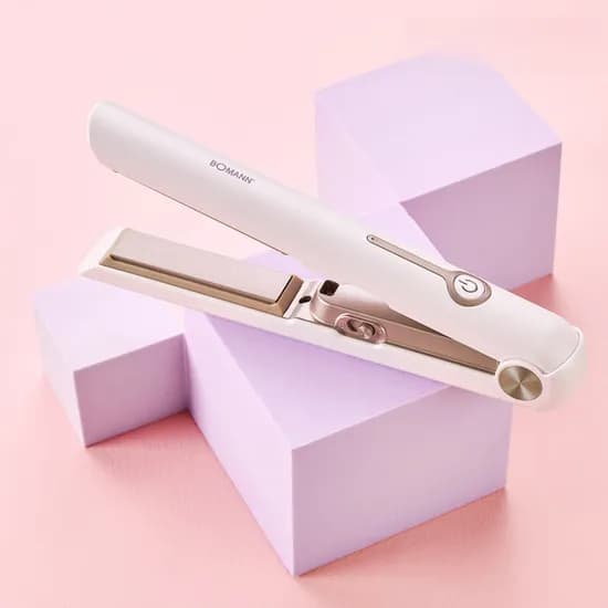 BOMANN USB 충전식 중형 무선 매직기 고데기 HC2600W 화이트 1개
