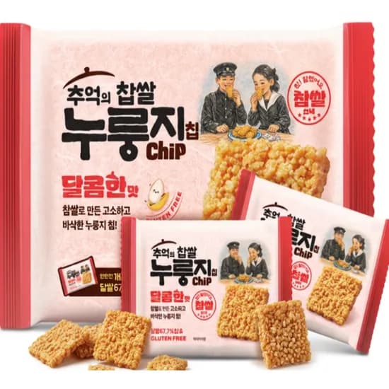 추억의 찹쌀 누룽지 팝 달콤한맛 288g 2개