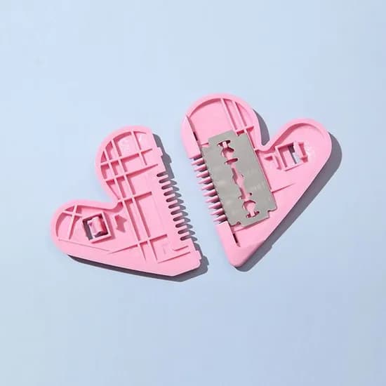 하루소소템 하트 비키니 헤어빗, 핑크, 7.5cm, 1개