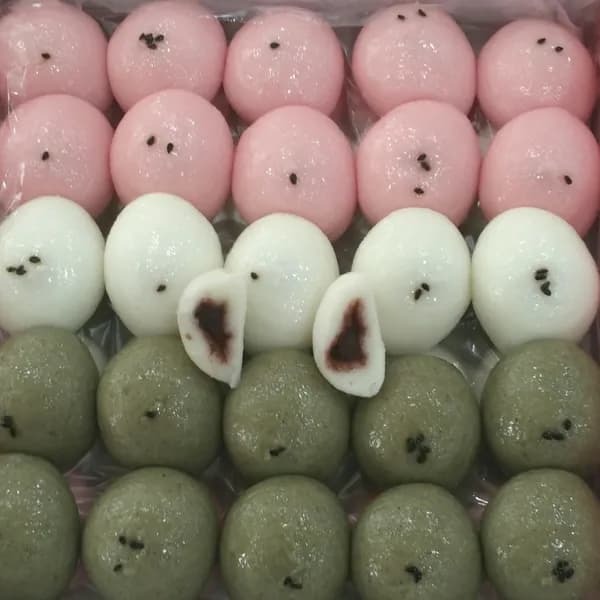3색 잔기지떡 기정떡 앙금 50개 흰색