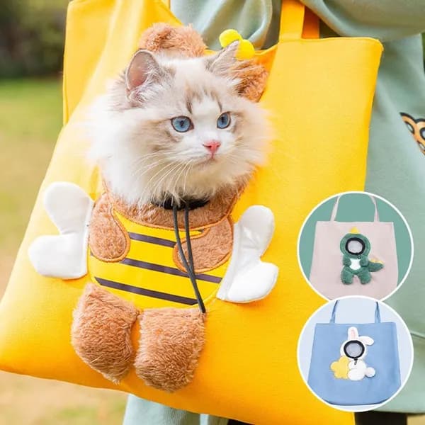 PET 고양이 산책 가방 포대기 슬링백 외출 이동장 01산책가방 옐로우 15,998원