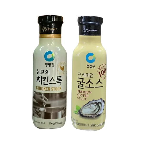 청정원 쉐프의 치킨스톡 270g + 프리미엄 굴소스 280g, 1세트