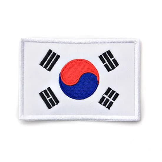태극기 자수 와펜 패치 PA0051 8x5.5cm 1개