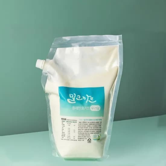 밀크아트 플레인 요구르트, 무가당, 1L, 2개