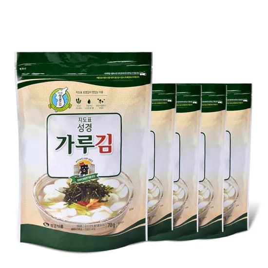 성경식품 지도표 재래식 가루김 70g 5봉 19,500원