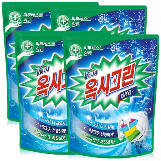 옥시크린 리필형 표백제 3kg 4개