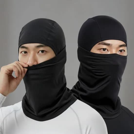 여름 자외선차단 쿨 바라클라바, 블랙+블랙, FREE, 2개