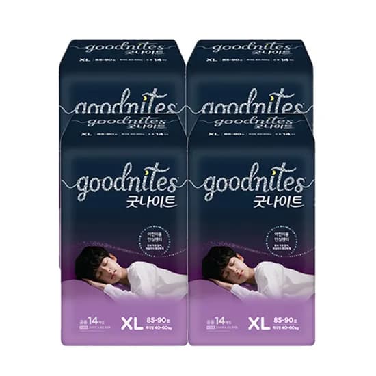 유한킴벌리 굿나이트 팬티형 키즈 기저귀, 특대형, 56매
