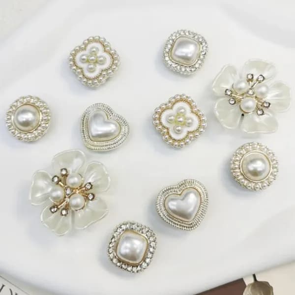 샤록스 주얼리 신발 장식 보석 파츠 세트 진주 10PCS 1세트 11,750원