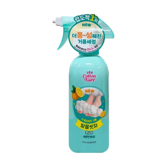 온더바디 코튼풋 발을 씻자 풋샴푸, 레몬민트향, 385ml, 1개