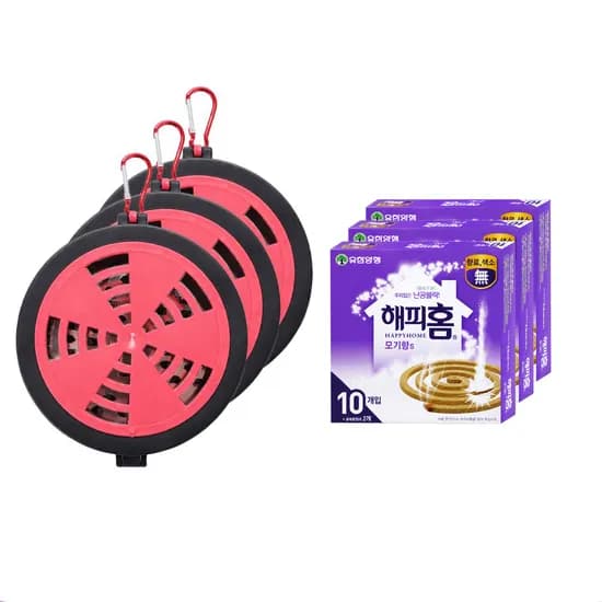 모기향 케이스, 레드, 케이스 3개 + 모기향 3개, 1개