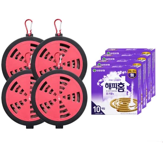 모기향 케이스, 레드, 케이스 4개 + 모기향 4개, 1개