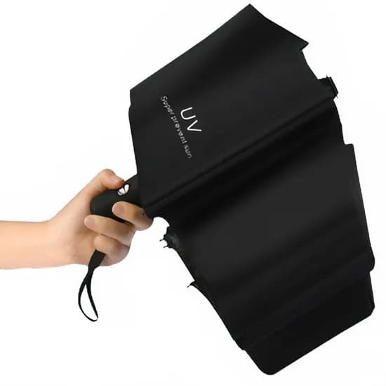 베이직 3단 자동 우산, 블랙, 1개