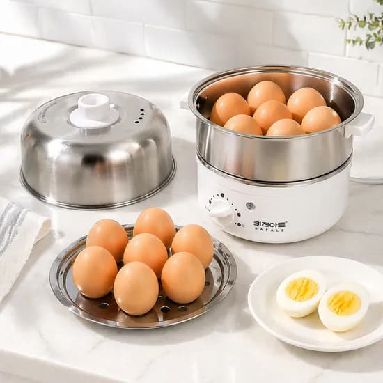 키친아트 스테인리스 2단 계란 찜기 WE-430MX, 1개입, 1개