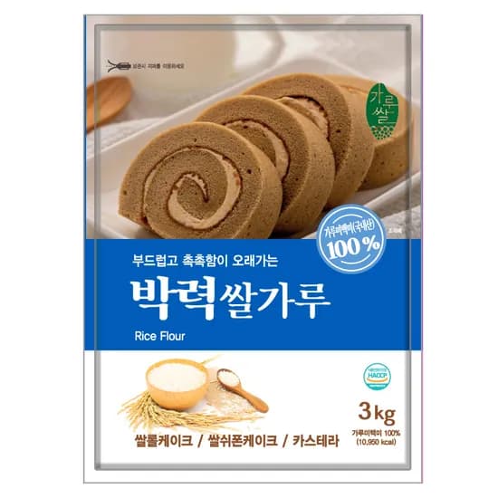 새롬푸드 가루미 박력쌀가루 3kg 1개