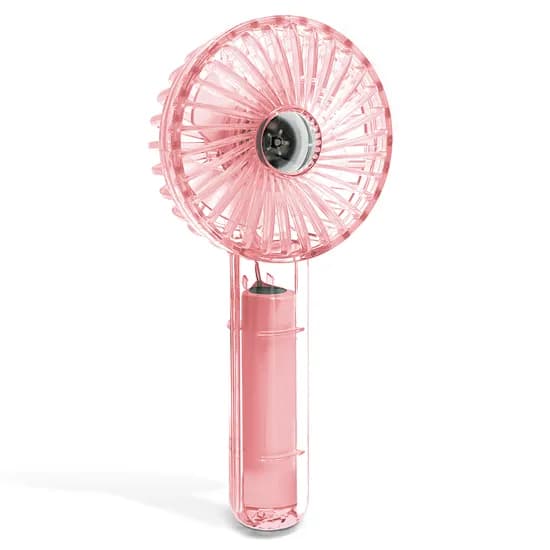 H36 휴대용 LED 투명 선풍기, S, 베이비핑크, 1개