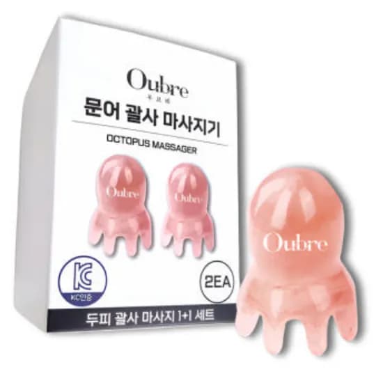 우브레 문어 괄사 두피 핑크 2개 1세트