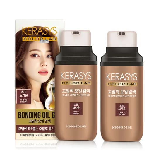 케라시스 고밀착 오일 염모제, 초코브라운, 2개
