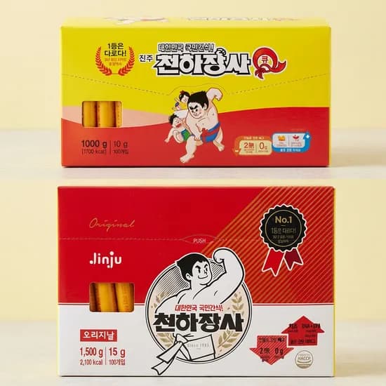진주햄 천하장사 큐 소시지 결합구성 1000g 1500g 1개
