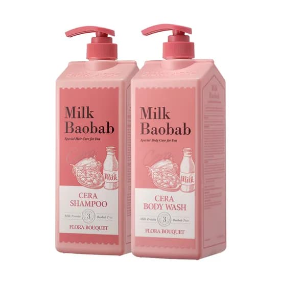 밀크바오밥 세라 샴푸+바디워시, 플로라부케, 1200ml, 1개