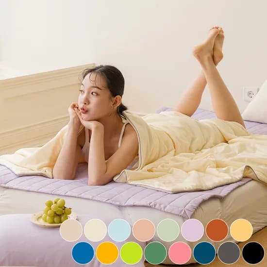 아이스 쿨링 접촉 냉감 여름 이불, 냉감 베개커버, 50x70, 아이싱 레몬, 1개