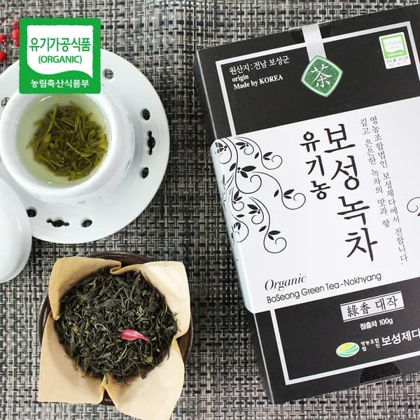 보성 유기농 녹차 녹향/대작 100g 1개
