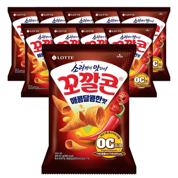 꼬깔콘 매콤달콤한맛 67g 10개