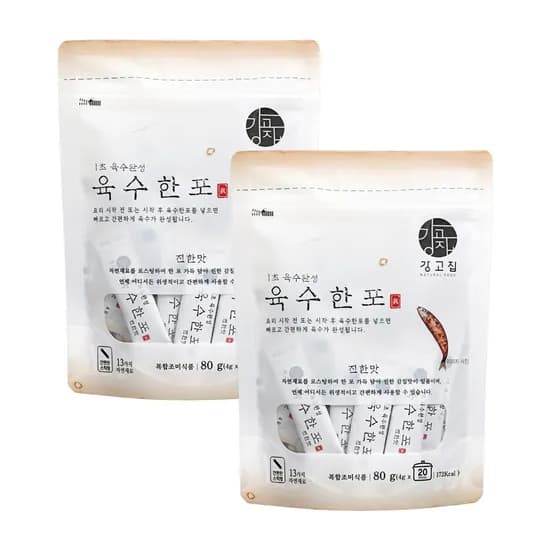 강고집 육수한포 진한맛, 4g, 20포, 2봉
