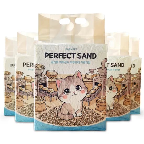 퓨리펫 고양이 가는 입자 두부모래, 라벤더향, 10L, 5개
