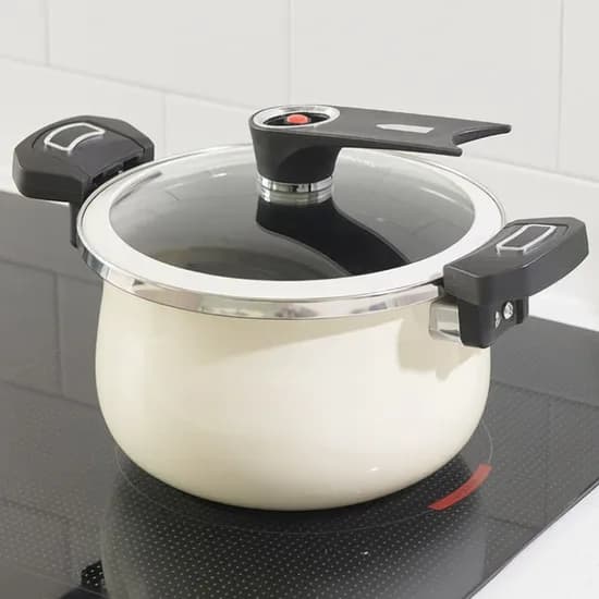 로얄튜더 IH 쿠킹 저압 진공 냄비, 화이트계열, 7L, 1세트