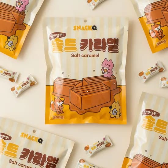 스낵큐 소금 카라멜 약 80개입 500g 1개