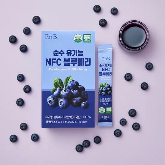 EnB 순수 유기농 착즙 NFC 블루베리 20000mg 14봉