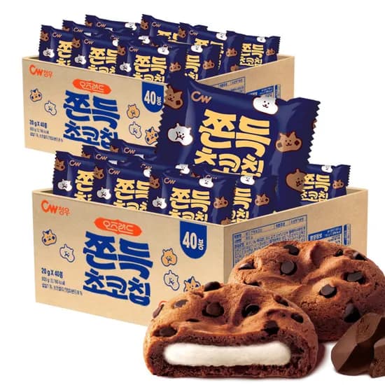 청우 쫀득초코칩, 800g, 2개