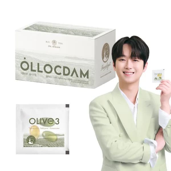 올록담 올리브3 EVOO 올리브오일 캡슐 72정