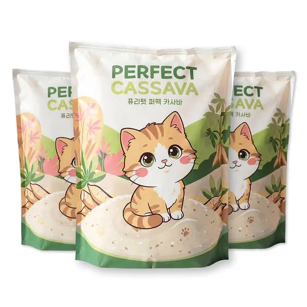 퓨리펫 퍼펙 카사바 모래 무향 4.3kg 3개