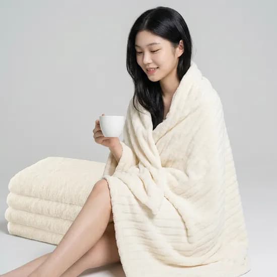 초미세 대형 극세사 타월 170x70cm 아이보리 1개