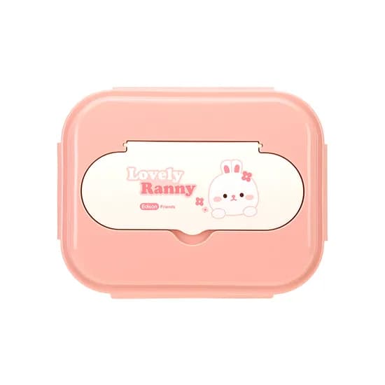 에디슨 프렌즈 하나로 올인원 스텐 식판 가방 세트, 토끼, 식판+뚜껑+전용파우치, 1세트