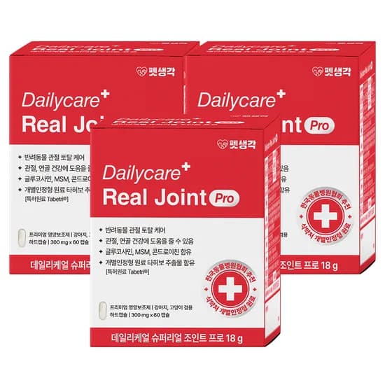 펫생각 조인트프로 강아지 관절 영양제, 뼈/관절강화, 180캡슐, 3개