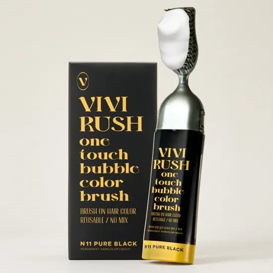 비비러쉬 새치 거품 버블 염색약 N11 퓨어블랙 흑색 본품 3회분 1개
