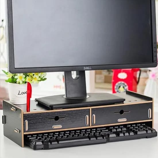 DIY 거북목방지 모니터 받침대, 블랙, 1개