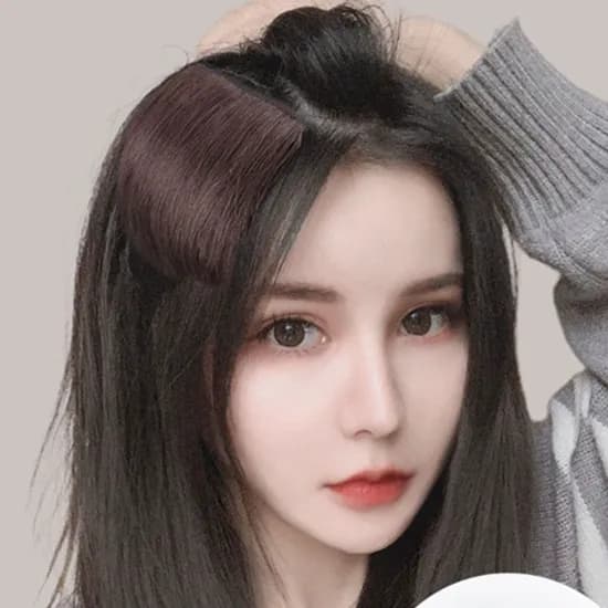 부분 볼륨 가발, 볼륨부분가발, 내추럴블랙, 40cm, 1개
