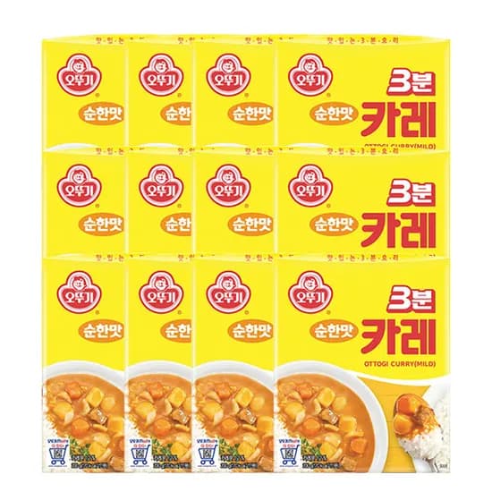오뚜기 3분 카레 순한맛 200g 12개