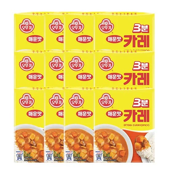 오뚜기 3분 카레 매운맛 200g 12개