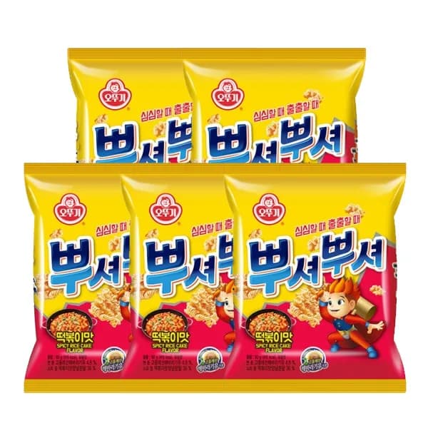 오뚜기 뿌셔뿌셔 떡볶이맛 90g 5개 7,200원