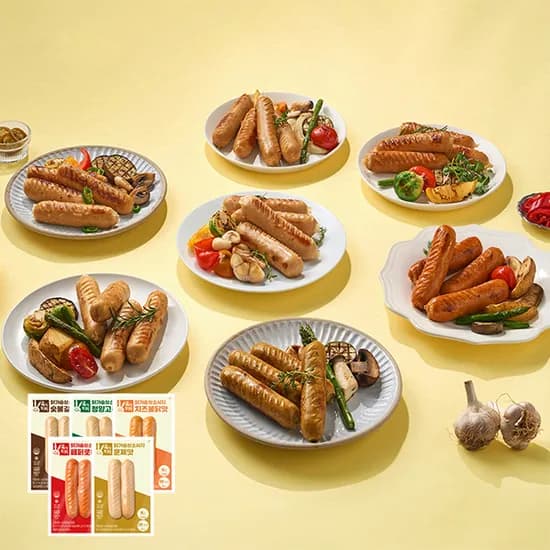 육식토끼 닭가슴살 소시지 5종 혼합구성 80g 30팩 25,900원