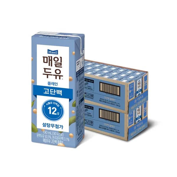 매일두유 고단백 플레인 190ml 48개 35,640원