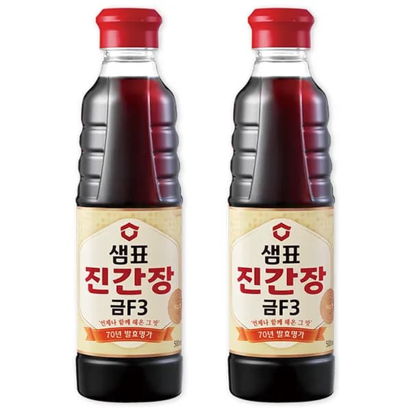 샘표 진간장 금F3 500ml 2개 9,990원